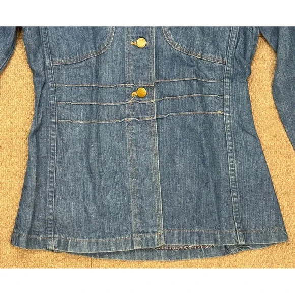 Rumble‎ Seats Rare Vtg Women's Button Up Long Sleeve Soft Denim Jacket Size M - Picture 2 of 15